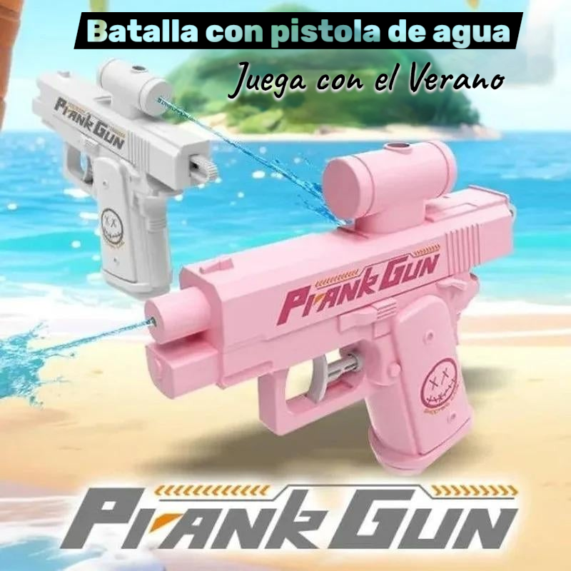 Pistola rociadora de agua de doble cara, creativa y de verano, con efecto reversible, ideal para jugar al agua en cualquier momento.
