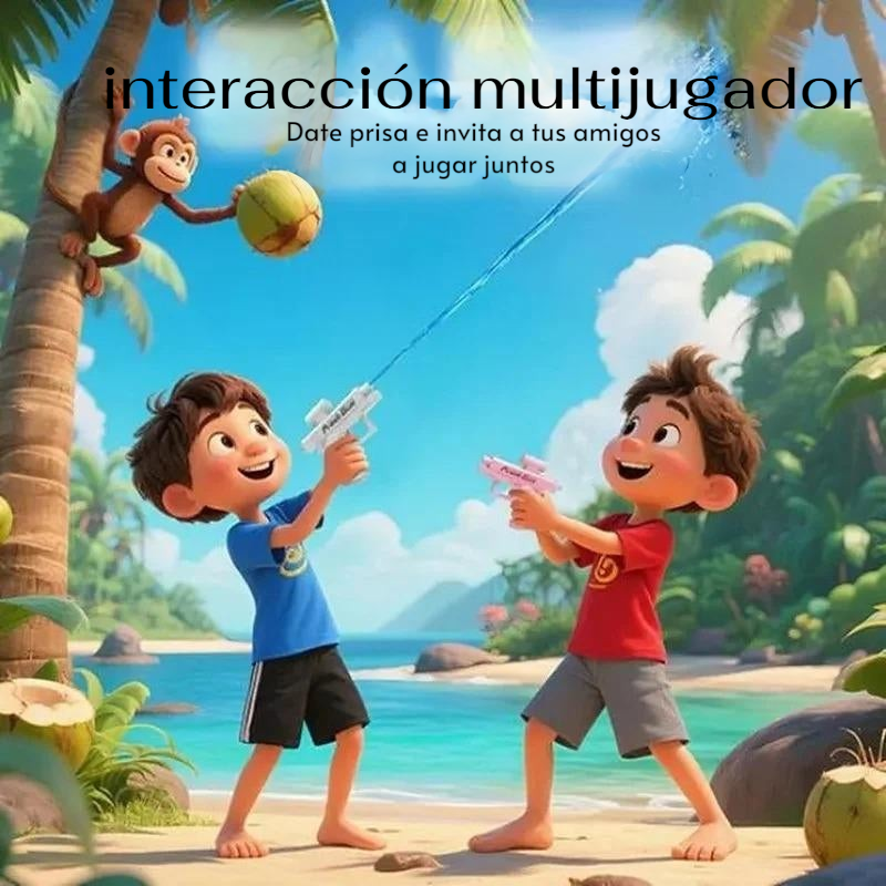 Pistola rociadora de agua de doble cara, creativa y de verano, con efecto reversible, ideal para jugar al agua en cualquier momento.